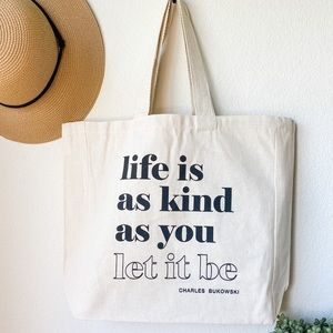Funny Screen Printed Canvas Shopping Tote Bag - Handmade